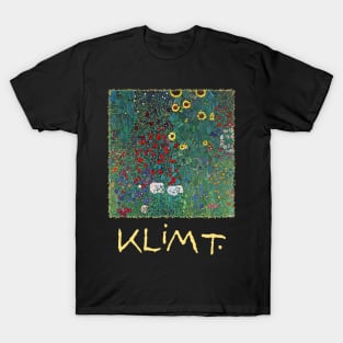 Farmergarden with Sunflower by Gustav Klimt T-Shirt